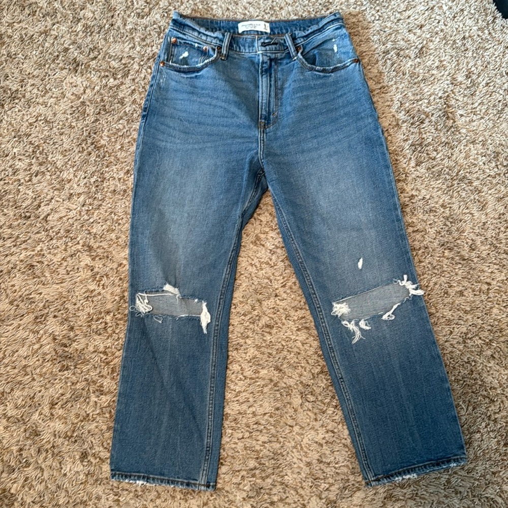 Abercrombie & Fitch: Ankle Straight Ultra High Rise